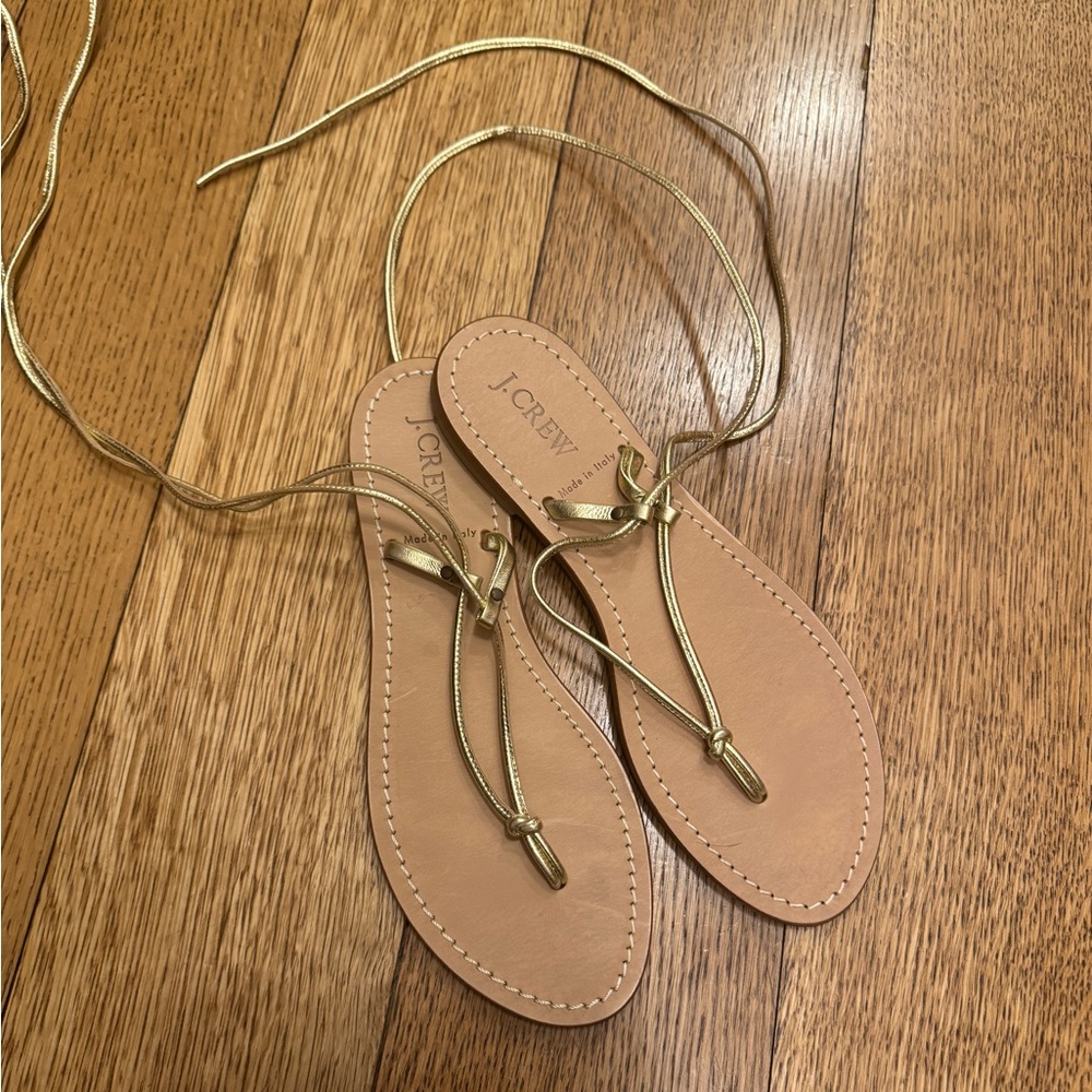 NWOT J Crew Espadrille Tie Up Sandals